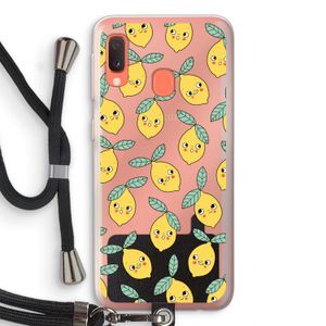 Citroenen: Samsung Galaxy A20e Transparant Hoesje met koord