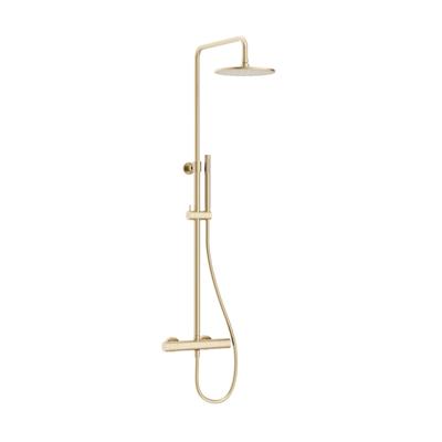 Crosswater Central thermostatische regendouche met staafhanddouche messing geborsteld RM531WF