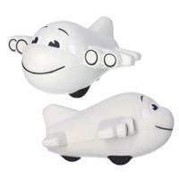 Anti stressbal vliegtuig - 5x - 10 cm - rubber - tegen vliegangst - relaxen