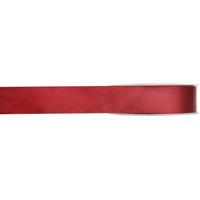 Hobby/decoratie satijnen lint - rood - 1 cm x 25 meter - cadeauverpakking - polyester