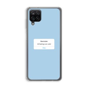 Reminder: Samsung Galaxy A12 Transparant Hoesje