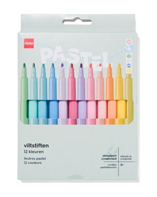 HEMA Viltstiften Pastelkleuren - 12 Stuks