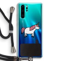 Eenhoorn: Huawei P30 Pro Transparant Hoesje met koord