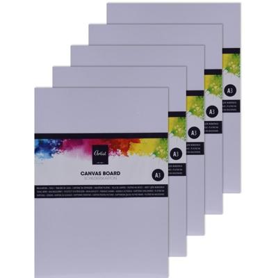 Artist en Co - 5x - A3 formaat schildersdoek / schilderskarton - wit - canvas - 40 x 30 cm
