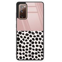 Samsung Galaxy S20 FE glazen hardcase - Pink dots Samsung Galaxy S20 FE glazen hardcase - Pink dots