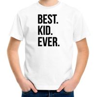 Best kid ever punt - t-shirt wit voor kinderen - verjaardag cadeau funshirt XL (158-164)  -