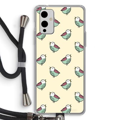 Vogeltjes: OnePlus 9 Transparant Hoesje met koord