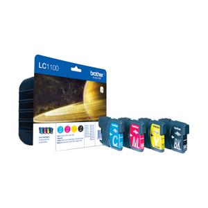 Brother LC-1100VALBPDR inktcartridge 4 stuk(s) Origineel Zwart, Cyaan, Magenta, Geel