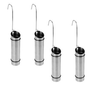 Set van 4x stuks zilveren RVS verwarming waterverdampers/luchtbevochtigers 21 cm