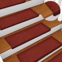 VidaXL Trapmatten 5 st 65x21x4 cm naaldvilt bordeauxrood