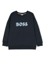 BOSS Kidswear sweat à logo imprimé - Bleu