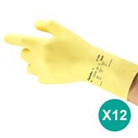 Ansell AlphaTec® 87-086 rubberen werkhandschoenen geel maat 10/XL - 12 paar Ansell AlphaTec® 87-086 rubberen werkhandschoenen geel maat 10/XL - 12 paar