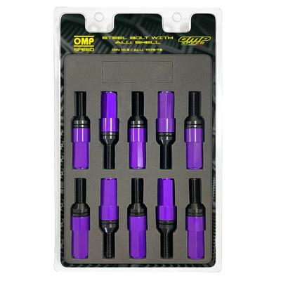 Schroevenkit OMP OMPS09971211 28 mm Paars M12 x 1,25