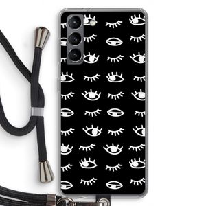 Eye pattern #3: Samsung Galaxy S21 Transparant Hoesje met koord
