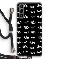 Eye pattern #3: Samsung Galaxy S21 Transparant Hoesje met koord