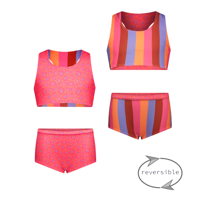 B.Nosy zomer reversibel bikini meisjes - multi streep - Winona