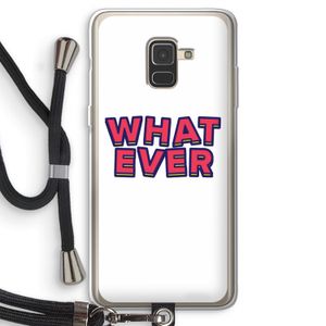 Whatever: Samsung Galaxy A8 (2018) Transparant Hoesje met koord