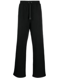 Off-White logo-embroidered cotton track pants - Noir