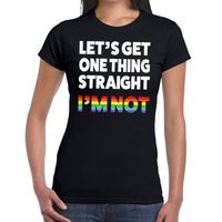 Lets get one thing straight i am not gay pride shirt zwart voor - thumbnail