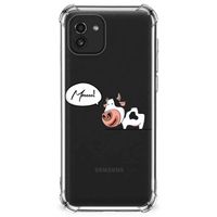 Samsung Galaxy A03 Stevig Bumper Hoesje Cow - thumbnail