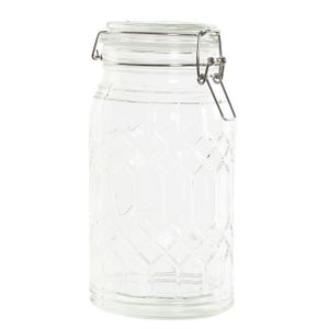 Voorraadpot/weckpot 960 ml glas met metalen beugelsluiting