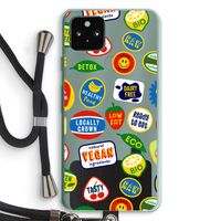 Fruitsticker: Pixel 5a 5G Transparant Hoesje met koord Fruitsticker: Pixel 5a 5G Transparant Hoesje met koord