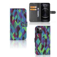 Apple iPhone 12 Pro Max | Book Case | Abstract Green Blue