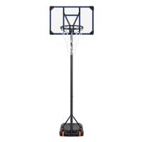 Basketbalring voor Buiten Basketbalpaal met Wielen & in Hoogte Verstelbaar van 206-273,5 cm Basketbalinstallatie met 82x53cm Backboard & met Water/Zand te Vullen Voet