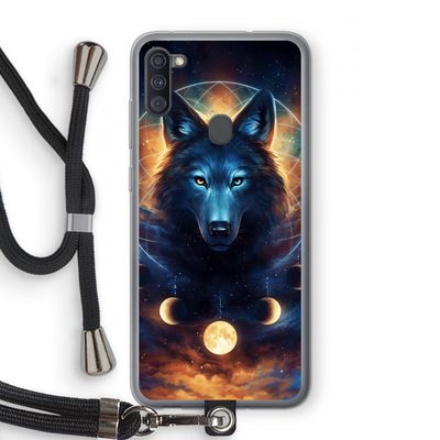 Wolf Dreamcatcher: Samsung Galaxy A11 Transparant Hoesje met koord