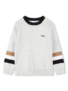 BOSS Kidswear sweat col roulé à logo imprimé - Gris