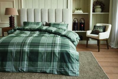 Rivièra Maison Rivièra Maison Dekbedovertrek Tartan Check Groen 260x200/220 cm