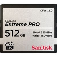 SanDisk Extreme PRO 512GB CFast 2.0 Geheugenkaart