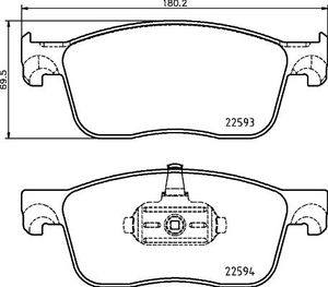Brake Pad Set, Disc Brake 8db 8DB355031541