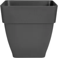 Elho Vibia Campana vierkant kunststof plantenbak 30x30 cm antraciet