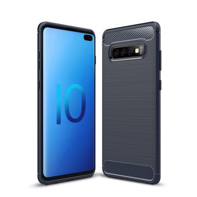 Geborsteld textuur koolstofvezel TPU Case voor Galaxy S10 PLUS