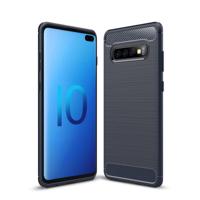 Geborsteld textuur koolstofvezel TPU Case voor Galaxy S10 PLUS