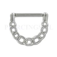 Tepelpiercing klik ketting