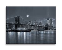 Schilderij - New York, Zwart-Wit, 40X30cm, 1luik