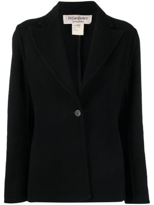 Saint Laurent Pre-Owned veste boutonnée à revers pointus - Noir