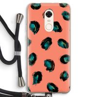 Pink Cheetah: Xiaomi Redmi 5 Transparant Hoesje met koord