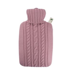 Luxe kruik pastel roze 1.8 liter met gebreide hoes