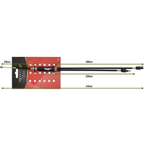 VWP bmx boven remkabel cpl. m/stelb. 475mm zwart freestyle