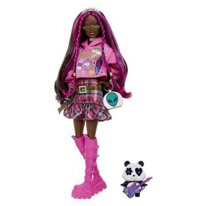 Mattel Extra Pop Roze Haar Punkstijl met Panda