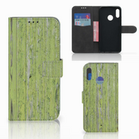 Honor 10 Lite Book Style Case Green Wood