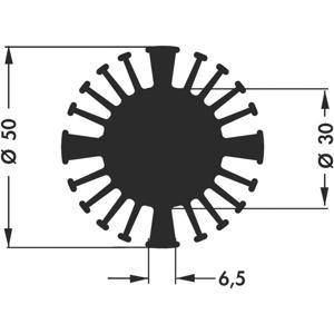 Fischer Elektronik 10021932 SK 602 25 SA LED-koellichaam 2.3 K/W (Ø x h) 50 mm x 25 mm