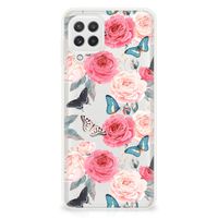 Samsung Galaxy A22 4G | M22 TPU Case Butterfly Roses - thumbnail