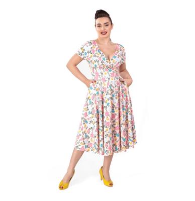 Collectif Maria Floral Whimsy Swing Dress -S | 50% korting