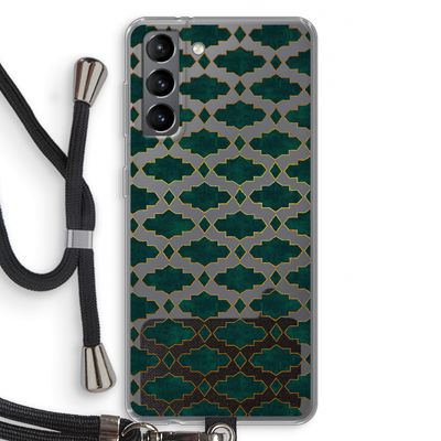 Moroccan tiles: Samsung Galaxy S21 Transparant Hoesje met koord