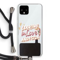 Pizza is the answer: Pixel 4 Transparant Hoesje met koord