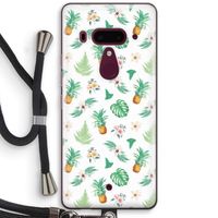 Ananas bladeren: HTC U12+ Transparant Hoesje met koord